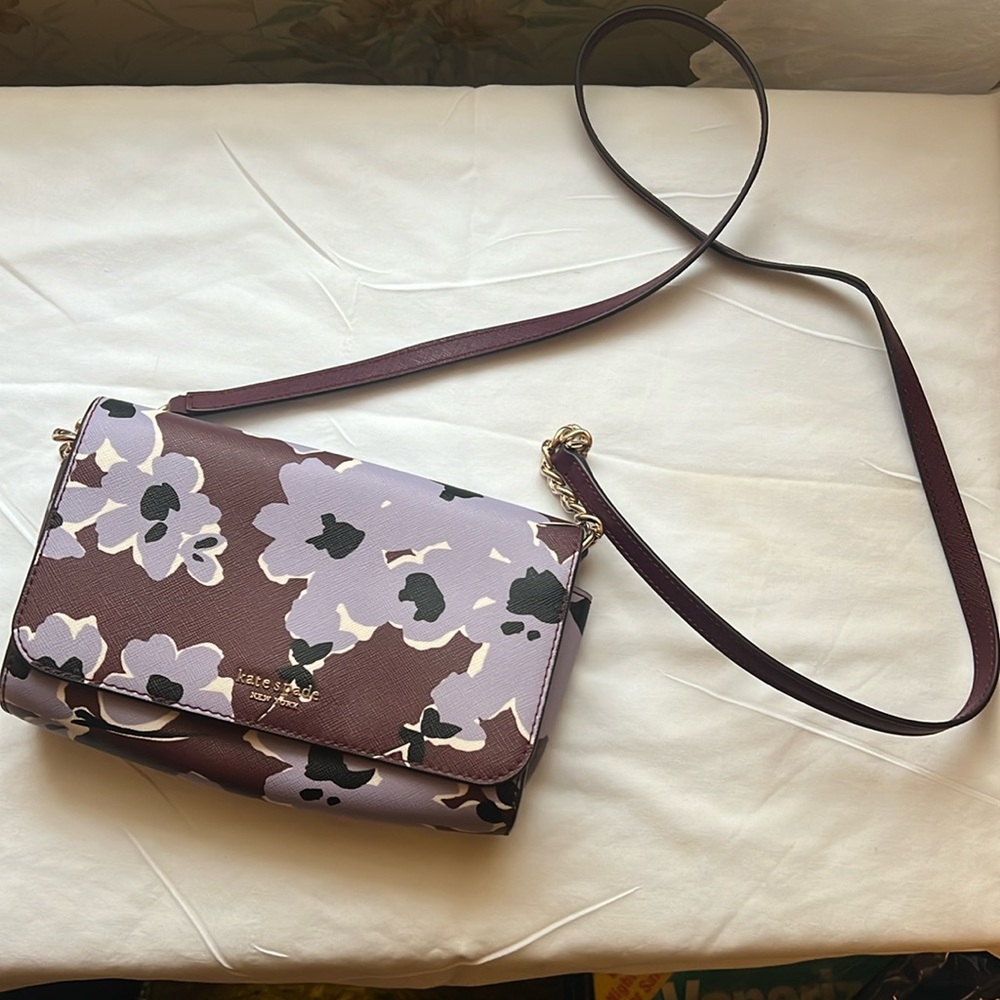 NWT Kate Spade small flap floral crossbody